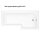 Raumspar Badewanne Syna mit Duschzone 150x85/70cm, Rechts, weiss, Komplett-Set