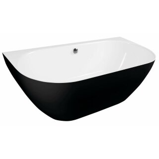 PAGODA Badewanne 170x85x58cm, schwarz/weiss