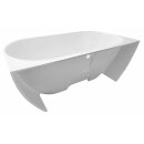 PAGODA Badewanne 170x85x58cm, schwarz/weiss