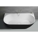 PAGODA Badewanne 170x85x58cm, schwarz/weiss