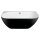 PAGODA Badewanne 170x85x58cm, schwarz/weiss