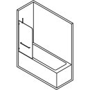 VITRA LINE Duschabtrennung 75cm, links, Klarglas