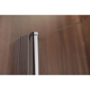 VILMA Wannenabtrennung 600mm, Chrom, Klarglas
