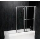 OLBIA Duschabtrennung 1230mm, Rahmen silber, Klarglas