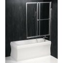 OLBIA Duschabtrennung 1230mm, Rahmen silber, Klarglas