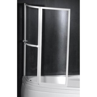 NAOS Duschabtrennung, 117 cm, weisser Rahmen, Klarglas