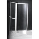 NAOS Duschabtrennung, 117 cm, weisser Rahmen, Klarglas
