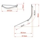NAOS Duschabtrennung, 117 cm, weisser Rahmen, Klarglas