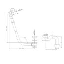 MODEL 12R Ablaufgarnitur mit Klick-Klack, Siphon, Bronze