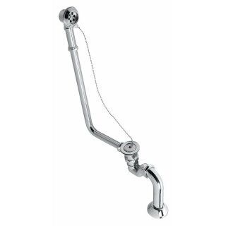 MODEL 12V Ablaufgarnitur mit Kette, inkl. Siphon, Chrom