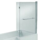 SYNA Duschabtrennung mit Handtuchhalter, H. 140 cm, 6mm Glas