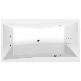 QUEST HYDRO Whirlpool-Badewanne, 180x100x49cm, weiss
