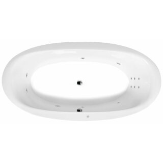 STADIUM HYDRO Whirlpool Badewanne, 190x95x46cm, weiss