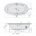 STADIUM HYDRO Whirlpool Badewanne, 190x95x46cm, weiss