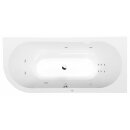 VIVA R HYDRO Whirlpool Badewanne, 185x80x47cm, weiss