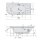 VIVA R HYDRO Whirlpool Badewanne, 185x80x47cm, weiss