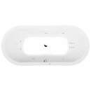 VIVA O HYDRO Whirlpool Badewanne, 185x80x47cm, weiss