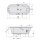 ASTRA O HYDRO Whirlpool Badewanne, 165x75x48cm, weiss