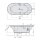 IO HYDRO Whirlpool Badewanne, 180x85x49cm, weiss