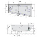 ANDRA R Whirlpool-Badewanne, 170x90x45cm, weiss