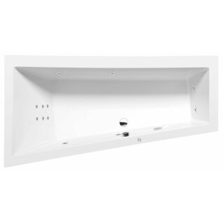 ANDRA L HYDRO Whirlpool-Badewanne, 170x90x45cm, weiss