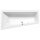 ANDRA L HYDRO Whirlpool-Badewanne, 170x90x45cm, weiss