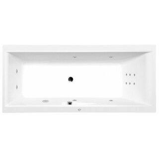 CLEO HYDRO Whirlpool-Badewanne, 170x75x48cm, weiss