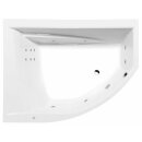 TANDEM L HYDRO Whirlpool-Badewanne, 170x130x50cm, weiss
