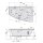 EVIA R HYDRO-AIR Whirlpool -Badewanne, 160x100x47cm, weiss