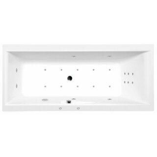 CLEO HYDRO-AIR Whirlpool-Badewanne, 150x75x48cm, weiss