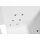 ANDRA L HYDRO-AIR Whirlpool-Badewanne, 170x90x45cm, weiss