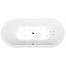 VIVA O HYDRO-AIR Whirlpool Badewanne, 185x80x47cm, weiss