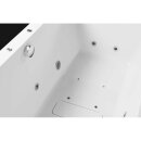 MARLENE HYDRO-AIR Whirlpool-Badewanne, 180x80x48cm, weiss