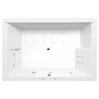 DUPLA HYDRO-AIR Whirlpool-Badewanne, 180x120x54cm, weiss