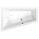 TRIANGL L HYDRO-AIR Whirlpool Badewanne, 180x120x50cm, weiss