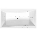 QUEST HYDRO-AIR Whirlpool-Badewanne, 180x100x49cm, weiss