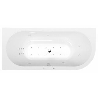 VIVA L HYDRO-AIR Whirlpool Badewanne, 175x80x47cm, weiss