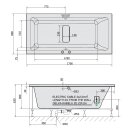 MARLENE HYDRO-AIR Whirlpool-Badewanne 170x80x48cm, weiss