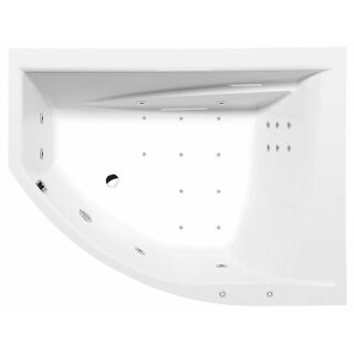 TANDEM R HYDRO-AIR Whirlpool Badewanne, 170x130x50cm, weiss