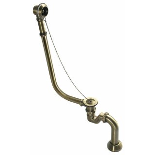 MODEL 12V Ablaufgarnitur mit Kette, inkl. Siphon, Bronze