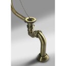 MODEL 12V Ablaufgarnitur mit Kette, inkl. Siphon, Bronze