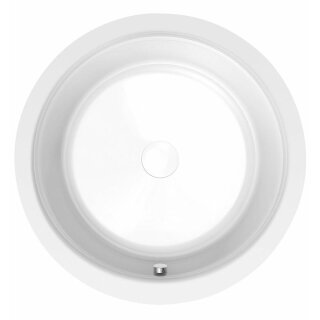 OBLO Badewanne mit Rahmengestell, rund, 165x48cm, weiss