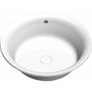 OBLO Badewanne mit Rahmengestell, rund, 165x48cm, weiss