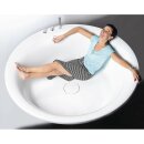 OBLO Badewanne mit Rahmengestell, rund, 165x48cm, weiss