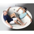 OBLO Badewanne mit Rahmengestell, rund, 165x48cm, weiss