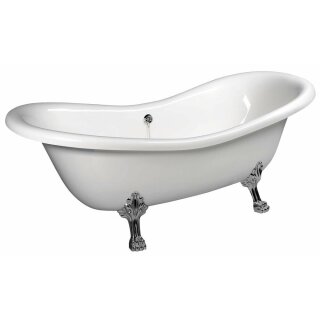 CHARLESTON freistehende Badewanne 188x80x41cm, Füsse Chrom