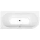 Raumspar Badewanne VIVA 185x80x47cm, links, weiss