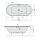 VIVA Ovale Badewanne mit Füssen 185x80x47cm, weiss