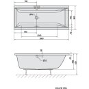 CLEO Rechteckwanne 180x80x48cm, weiss