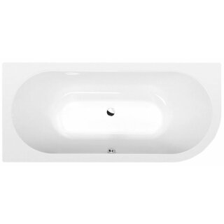VIVA L asymmetrische Badewanne 175x80x47cm, links, weiss
